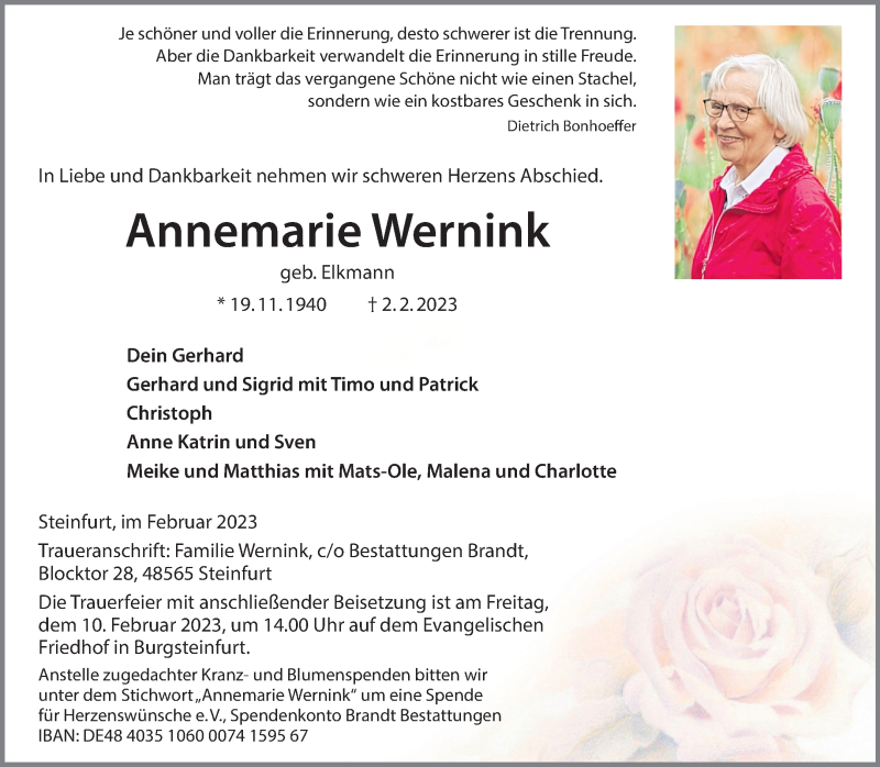  Traueranzeige für   vom 08.02.2023 aus 