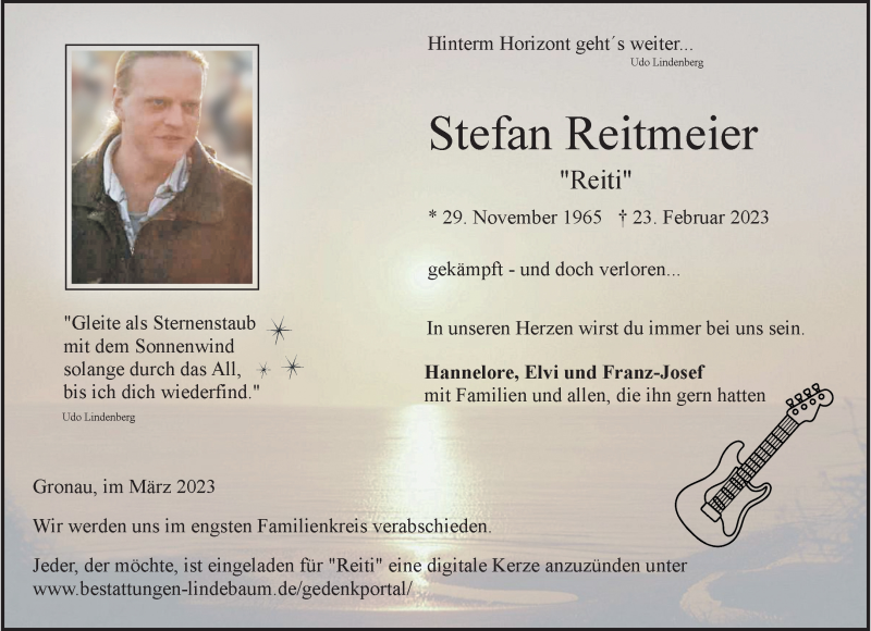  Traueranzeige für Stefan Reitmeier vom 04.03.2023 aus 