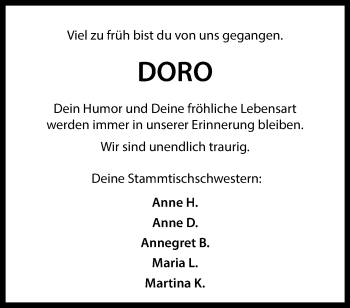 Anzeige von DORO  