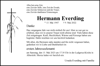 Anzeige von Hermann Everding 