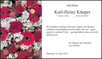 Anzeige von Karl-Heinz Käuper 