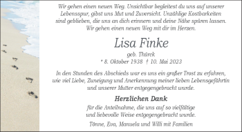 Anzeige von Lisa Finke 