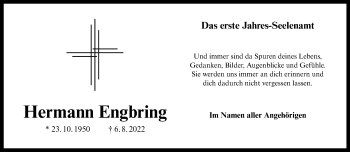 Anzeige von Hermann Engbring 