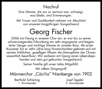 Anzeige von Georg Fischer 