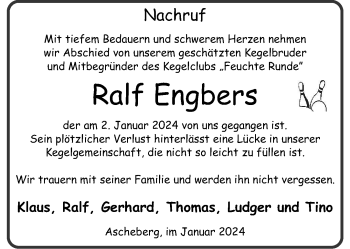 Anzeige von Ralf Engbers 