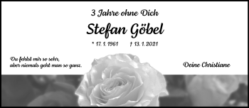 Anzeige von Stefan Göbel 