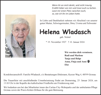 Anzeige von Helena Wladasch 
