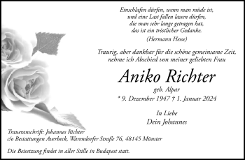 Anzeige von Aniko Richter 