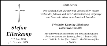 Anzeige von Stefan Ellerkamp 