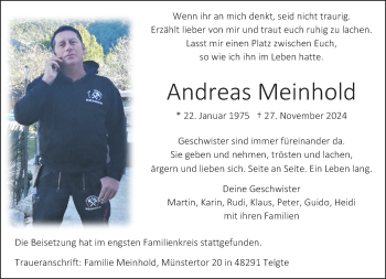 Anzeige von Andreas Meinhold 