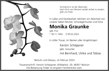 Anzeige von Monika Graunke 