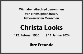 Anzeige von Christa Looks 