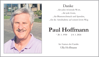Anzeige von Paul Hoffmann 