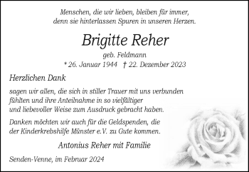 Anzeige von Brigitte Reher 