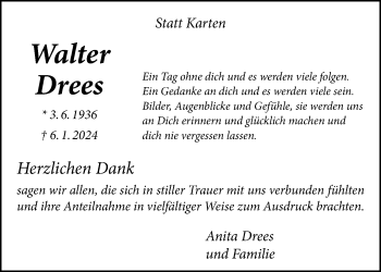 Anzeige von Walter Drees 