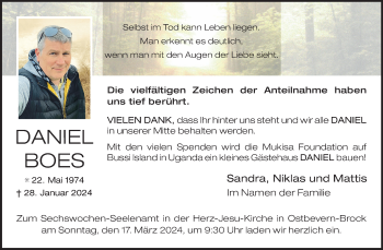 Anzeige von Heinrich Steffensmeier 