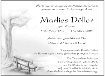 Anzeige von Marlies Döller 