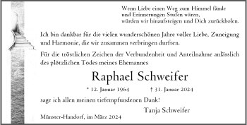 Anzeige von Raphael Schweifer 