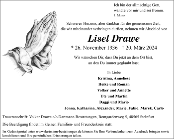 Anzeige von Lisel Drawe 