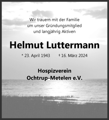 Anzeige von Helmut Luttermann 