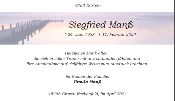 Anzeige von Siegfried Man 