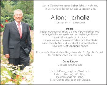 Anzeige von Alfons Terhalle 