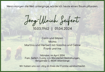 Anzeige von Jörg-Ulrich Seifert 