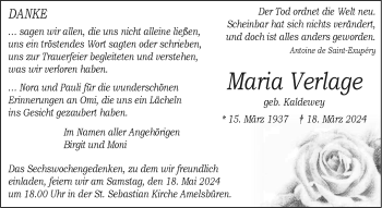 Anzeige von Maria Verlage 
