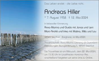 Anzeige von Andreas Hiller 