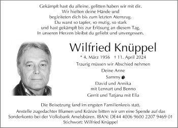Anzeige von Wilfried Knüppel 