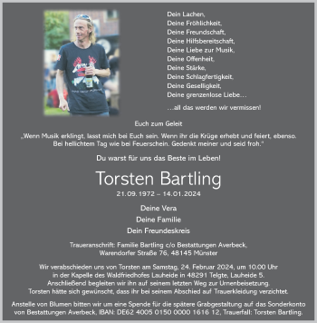 Anzeige von Torsten Bartling 