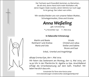Anzeige von Anna Weeling 