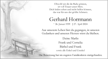 Anzeige von Gerhard Horrmann 