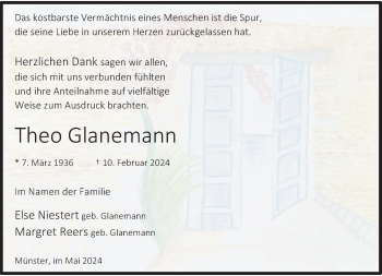 Anzeige von Theo Glanemann 