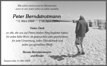 Anzeige von Peter Berndstrotmann 