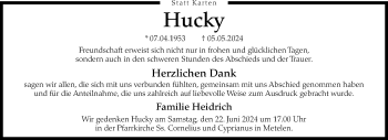 Anzeige von Hucky  