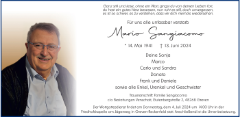 Anzeige von Mario Sangiacomo 