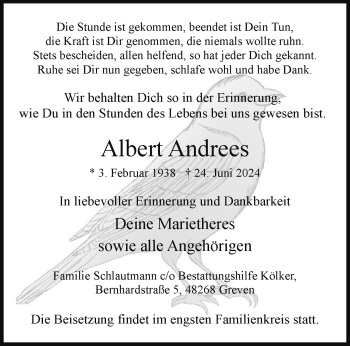Anzeige von Albert Andrees 