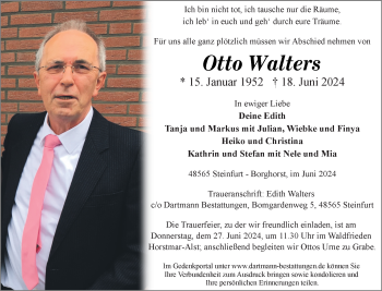 Anzeige von Otto Walters 