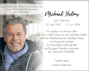 Anzeige von Michael Helms 
