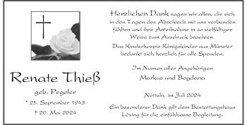 Anzeige von Renate Thieß 