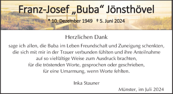Anzeige von Franz-Josef Jönsthövel 