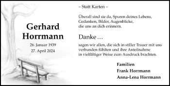 Anzeige von Gerhard Horrmann 