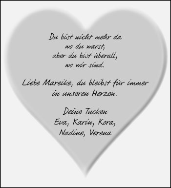 Anzeige von Mareike Schulte 