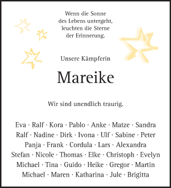 Anzeige von Mareike Schulte 