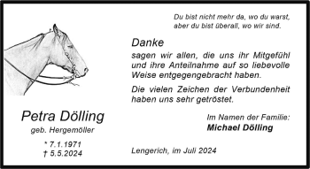 Anzeige von Petra Dölling 