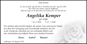 Anzeige von Angelika Kemper 