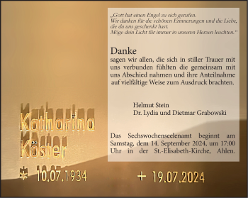 Anzeige von Katharina Köster 
