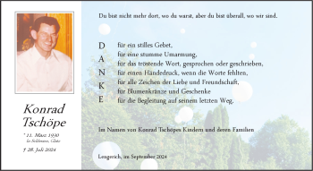 Anzeige von Konrad Tschöpe 