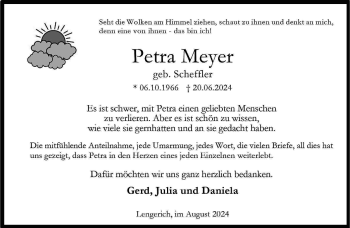 Anzeige von Petra Meyer 